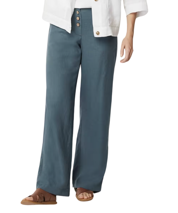 Pure Jill Button-Fly Wide Leg Pants